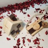 Websunday Ahşap Hediyelik Kumbara + Oyuncak Fotoğraf Makinesi Set, Dekoratif ,eğitici Oyuncak, Çocuk Oyuncak - Kahverengi