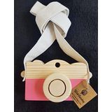 websunday Ahşap Kamera Oyuncağı, Çocuk Ahşap Kamera Oyuncak Yürümeye Başlayan Bebekler için Çocuk Odası Asılı Dekorlar Fotoğraflanan Sahne Çocuk Çocuk Odası Asılı Dekor Hediye (Gül Kurusu)