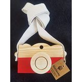 websunday Ahşap Kamera Oyuncağı, Çocuk Ahşap Kamera Oyuncak Yürümeye Başlayan Bebekler için Çocuk Odası Asılı Dekorlar Fotoğraflanan Sahne Çocuk Çocuk Odası Asılı Dekor Hediye (Kırmızı)