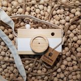 Websunday Ahşap Oyuncak Hediyelik Fotoğraf Makinesi - Beyaz