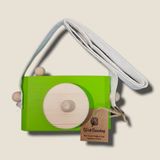 websunday Dekoratif Fotoğraf Makinesi, Bebek Çocuk Boyun Asılı Fotoğraflı Sahne Kamera Oyuncak, Halatlı Sevimli Ahşap Kamera Oyuncaklar Çocuk Odası için Asılı Dekorasyon Kız Erkek Hediyelik Oyuncak (Fıstık Yeşili)