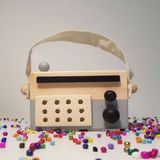 Websunday El Yapımı Ahşap Oyuncak Gri Baby Radyo