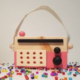 Websunday El Yapımı Ahşap Oyuncak Gül Kurusu Baby Radyo