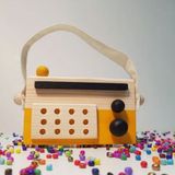 Websunday El Yapımı Ahşap Oyuncak Hardal Baby Radyo