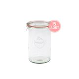 Weck 1000 ml. Cam Saklama Kavanozu 5 Adet