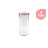 Weck 1040 ml Silindir Cam Kavanoz Seti 6 Adet