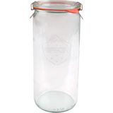 Weck 1040 ml. Silindir Cam Saklama Kavanozu 2 Adet