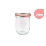 Weck 1062 ml Lale Cam Kavanoz Seti 2 Adet