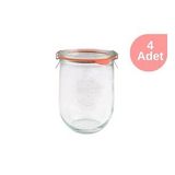 Weck 1062 ml Lale Cam Kavanoz Seti (4 Adet)