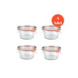 Weck 165 Ml Kısa Cam Kavanoz Seti(4 Adet)