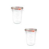Weck 2 Adet Bardak Tip Cam Kavanoz Saklama Kabı 850 Ml