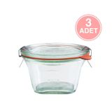 Weck 290 ML Kare Cam Saklama Kavanozu 3 Adet