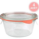 Weck 290 Ml Kısa Mold Cam Saklama Kavanozu 4 Adet
