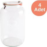 Weck 3000 ml Silindir Cam Kavanoz (4 Adet)