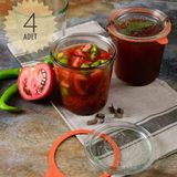 Weck 580 ml Cam Saklama Kavanoz Seti 4 Adet - Şeffaf
