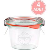 Weck 80 ml Cam Saklama Kavanozu 4 Adet