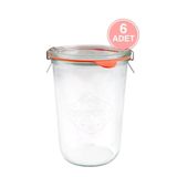 Weck 850 ml Cam Saklama Kavanozu 6 Adet Wcktop
