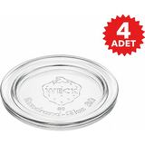 Weck Çap 80 Cam Kavanoz Kapağı (4 Adet) - Orijinal Alman Weck Yedek Parça