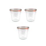 Weck Kavanoz Cam Saklama Kabı 580 Ml Bardak Tip (3'lü Paket)