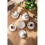 Wedding 90 ml 6'lı Kahve Fincan Takımı