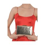 Wedding Fashion Gold Altın Renk Kırışık Rugan Abiye Çanta Gece Çantası Nişan Düğün Çantası 2026 Yeni Sezon Göz Alıcı