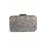 Wedding Fashion Gümüş Lame Gri Renk Pullu Pul Payet 2026 Moda Çanta Gece Çantası Abiye Çanta Portföy Clutch