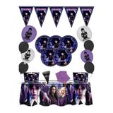 WEDNESDAY Addams 16 Kişilik Doğum Günü Parti Malzemeleri Süsleri Seti