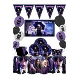 WEDNESDAY Addams Afişli 16 Kişilik Doğum Günü Parti Malzemeleri Süsleri Seti