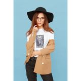 Wednesday - The Lovers Tarot Kartı Tasarımlı Standart Kalıp Unisex T-Shirt - Beyaz - XL