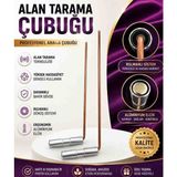 Wedo Rulmanlı Bakır Alan Tarama Çubuğu Seti – 40 cm Saf Bakır L Çubuk + 11 cm Alüminyum Elcik (2'li Takım)