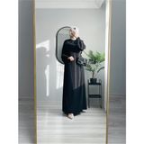 Wedof Design Anvelop Abaya Uzun Ferace Kap Namaz Elbisesi - 36 / 44 - Siyah