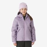 Wed'ze 100 Warm Pembe Leopar Desenli Çocuk Şişme Kayak Mont