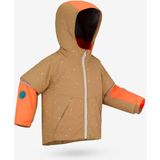 Wedze Çocuk Kayak Montu - 1/5 Yaş - Desenli - 500 Toddler - 12 - 18 Ay - Bej