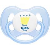 Wee Baby 0-6 Ay No: 1 2'li Beyaz Mavi Damaklı Emzik