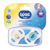 Wee Baby 2 li 0-6 Ay Silikon Gece Gündüz Damaklı Emzik
