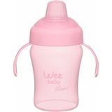Wee Baby 240 ml Akıtmaz Kulplu Antikolik Bardak 6+ Ay Bebekler İçin 775 Pembe Renkli Tasarım