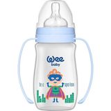 Wee Baby 250 ml Klasik Plus Geniş Ağızlı Kulplu PP Mavi Biberon