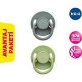 Wee Baby 2'li Cool Emzik No:2 Haki - 6 - 18 Ay - Mavi - Yeşil