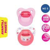 Wee Baby 2'Li Damaklı Emzik 18+ Ay No: 3 - PEMBE