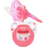 Wee Baby 2'li Damaklı Emzik 6-18 Ay No: 2 438 - Pembe - Beyaz - 6 - 18 Ay