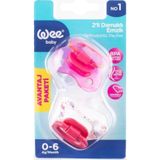 Wee Baby 2'Li Damakli Emzik 6-18 Ay No: 2 - Pembe