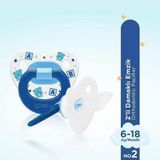 Wee Baby 2'li Damaklı Emzik No:2 6-18 ay Mavi