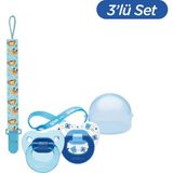 Wee Baby 2’li Damaklı Emzik No:2 - Erkek (Kutu ve Band Seti) - 6 - 18 Ay - Mavi