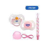 Wee Baby 2'li Gece Gündüz Emzik No:2 PEMBE (Kutu ve Band Seti)