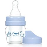 Wee Baby 30 ml Mini Cam Alıştırma Bardağı Seti Mavi (3 Adet) Yenidoğanlar İçin Sızdırmaz Tasarım
