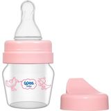 Wee Baby 30 ml Mini Cam Alıştırma Bardağı Yenidoğan Bebekler İçin Ergonomik ve Hafif Tasarım - Pembe