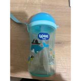 Wee Baby 380 ml Pipetli Bardak Açık Mavi 6+ Ay Bebekler İçin Yumuşak Pipet Tasarımı
