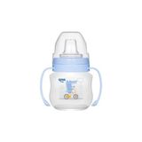 Wee Baby 753 Akıtmaz Kulplu Bardak 125 Ml Mavi Antikolik Silikon Emzik Ucu ile Plastik