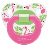 Wee Baby 833 No1 0-6 Ay Pembe Desenli Silikon Damaklı Emzik