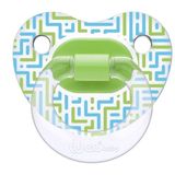 Wee Baby 836 0-6 Ay No:1 Yeşil Şeffaf Desenli Damaklı Emzik
